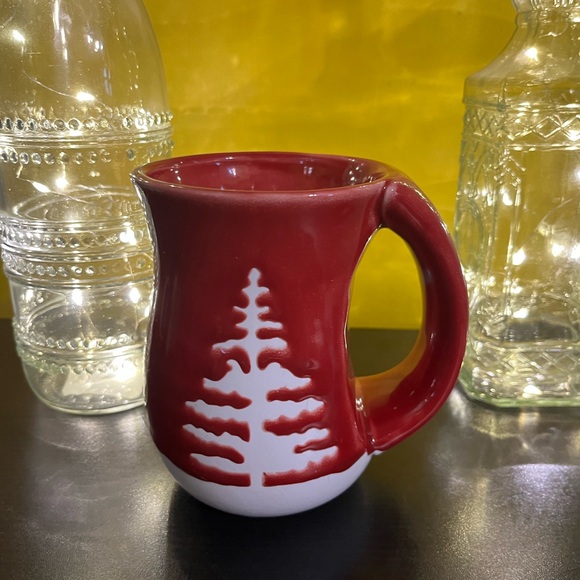 Other - Cozy Red and White Evergreen Tree Design Mug